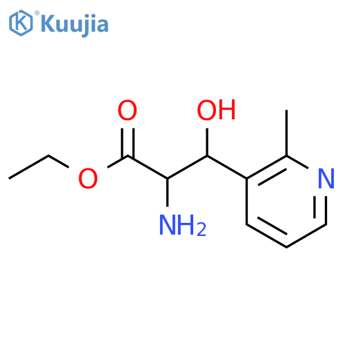 ethyl 2-amino-3-hydroxy-3-(2-methylpyridin-3-yl)propanoate structure