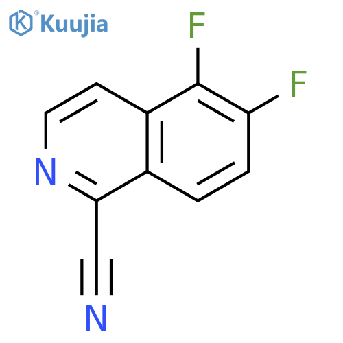 5,6-difluoroisoquinoline-1-carbonitrile structure