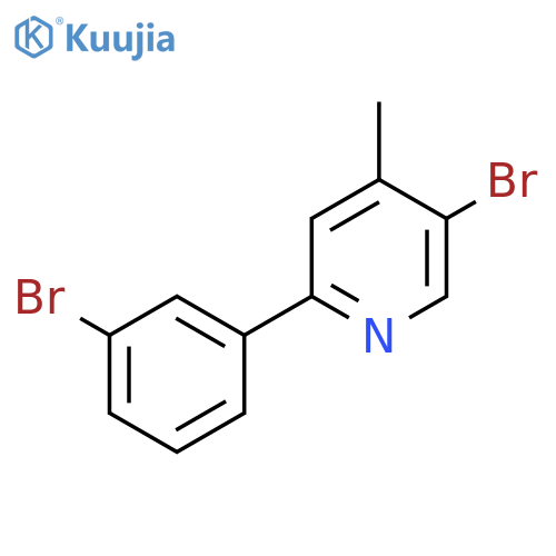 5-Bromo-2-(3-bromophenyl)-4-methylpyridine structure