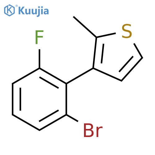 3-(2-bromo-6-fluorophenyl)-2-methylthiophene structure