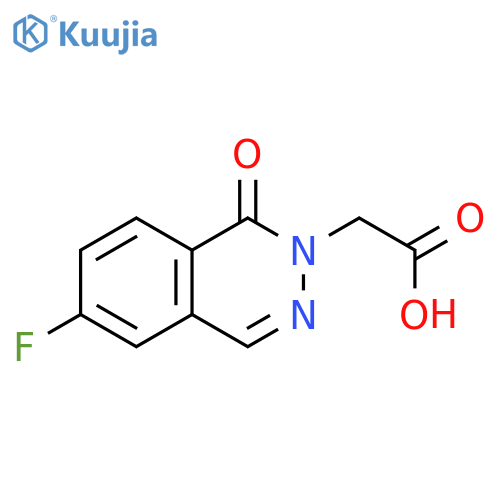 2-(6-fluoro-1-oxo-1,2-dihydrophthalazin-2-yl)acetic acid structure