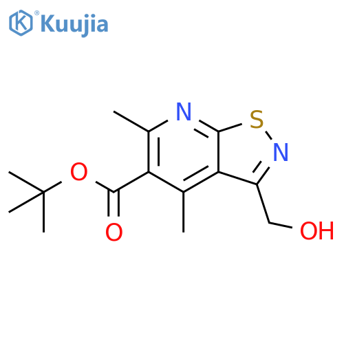 tert-butyl 3-(hydroxymethyl)-4,6-dimethyl-1,2thiazolo5,4-bpyridine-5-carboxylate structure
