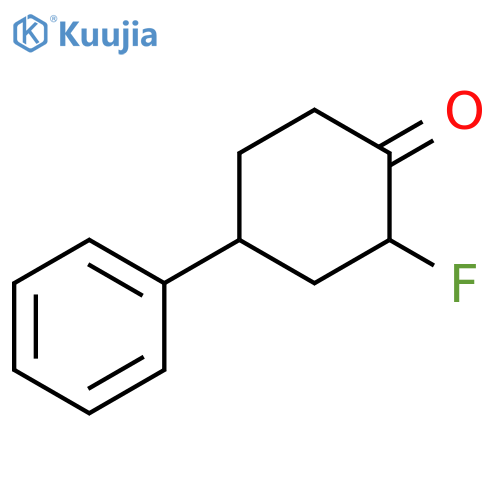 2-fluoro-4-phenylcyclohexan-1-one, Mixture of diastereomers structure