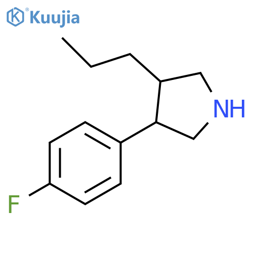 3-(4-fluorophenyl)-4-propylpyrrolidine structure