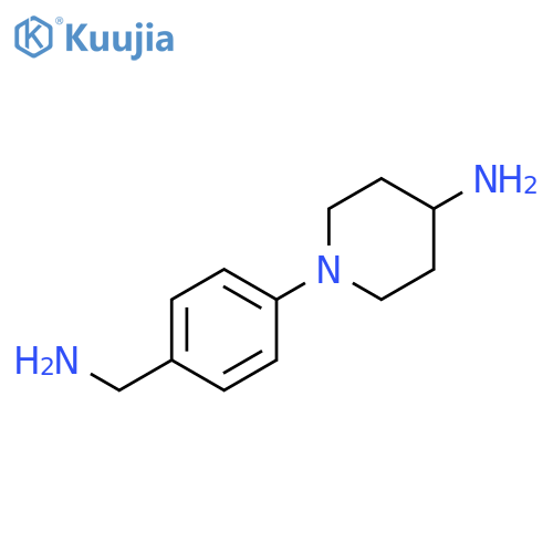 1-4-(aminomethyl)phenylpiperidin-4-amine structure