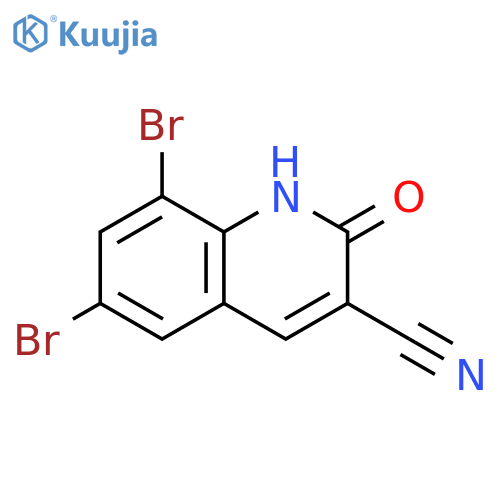 6,8-dibromo-2-oxo-1,2-dihydroquinoline-3-carbonitrile structure
