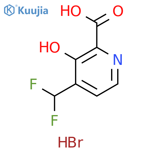 4-(difluoromethyl)-3-hydroxypyridine-2-carboxylic acid hydrobromide structure