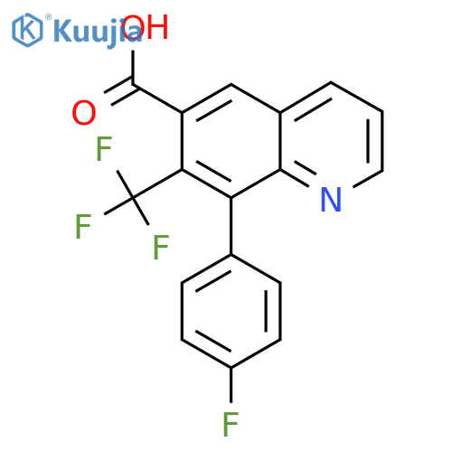 8-(4-Fluorophenyl)-7-(trifluoromethyl)quinoline-6-carboxylic acid structure