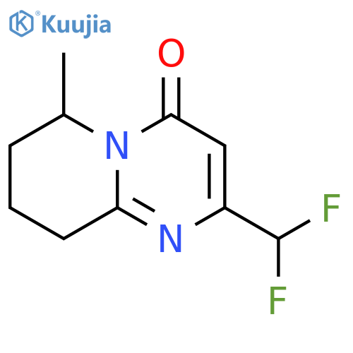 2-(difluoromethyl)-6-methyl-4H,6H,7H,8H,9H-pyrido1,2-apyrimidin-4-one structure