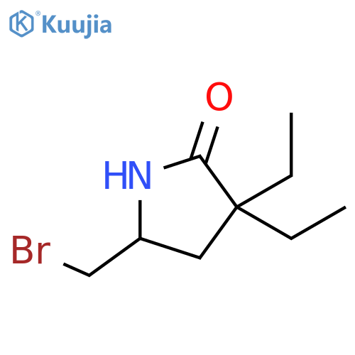 5-(bromomethyl)-3,3-diethylpyrrolidin-2-one structure
