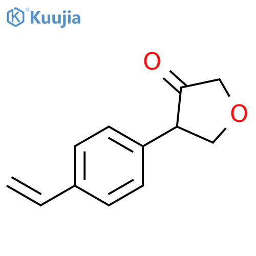 4-(4-ethenylphenyl)oxolan-3-one structure