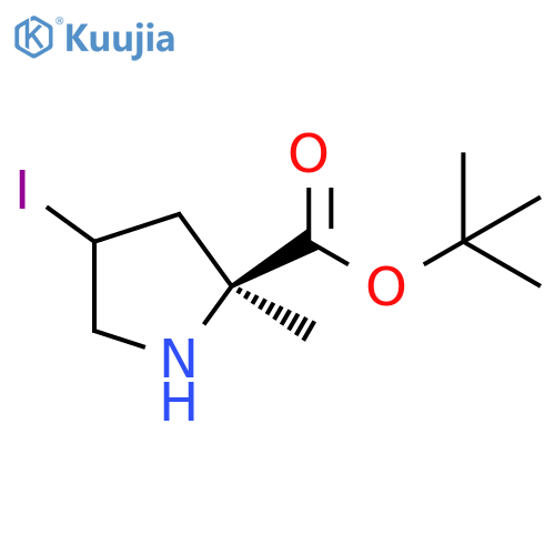 tert-butyl 4-iodo-2-methylpyrrolidine-2-carboxylate structure