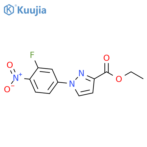 ethyl 1-(3-fluoro-4-nitrophenyl)-1H-pyrazole-3-carboxylate structure