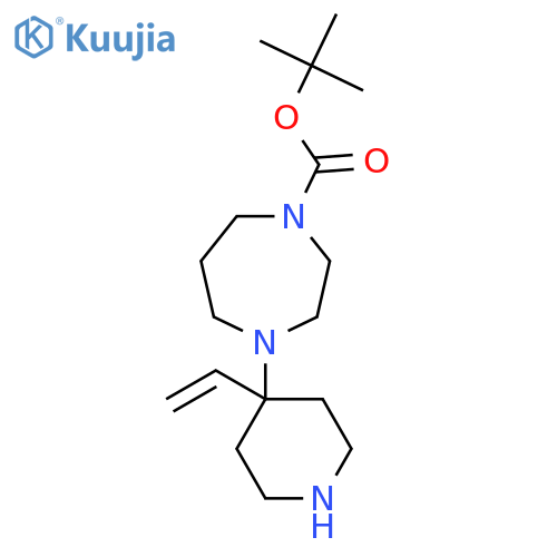 tert-Butyl 4-(4-ethenylpiperidin-4-yl)-1,4-diazepane-1-carboxylate structure