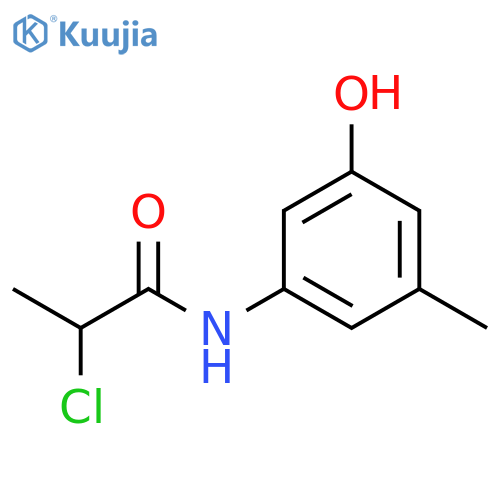 2-chloro-N-(3-hydroxy-5-methylphenyl)propanamide structure