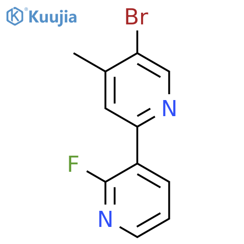 5-Bromo-2-(2-fluoropyridin-3-yl)-4-methylpyridine structure