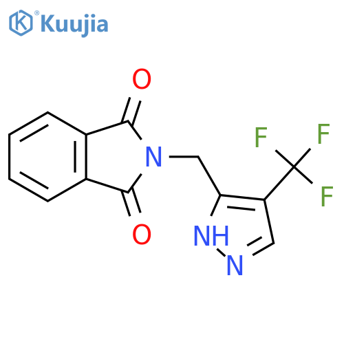 2-{4-(trifluoromethyl)-1H-pyrazol-3-ylmethyl}-2,3-dihydro-1H-isoindole-1,3-dione structure