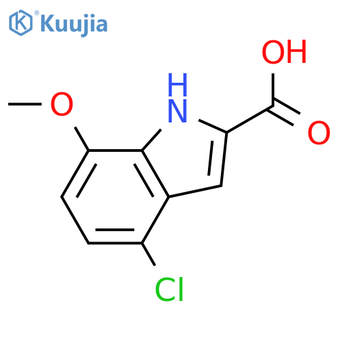 4-chloro-7-methoxy-1H-indole-2-carboxylic acid structure