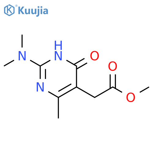 methyl 2-2-(dimethylamino)-4-methyl-6-oxo-1,6-dihydropyrimidin-5-ylacetate structure