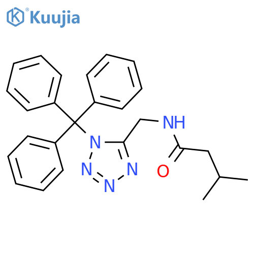 Butanamide, 3-methyl-N-[[1-(triphenylmethyl)-1H-tetrazol-5-yl]methyl]- structure