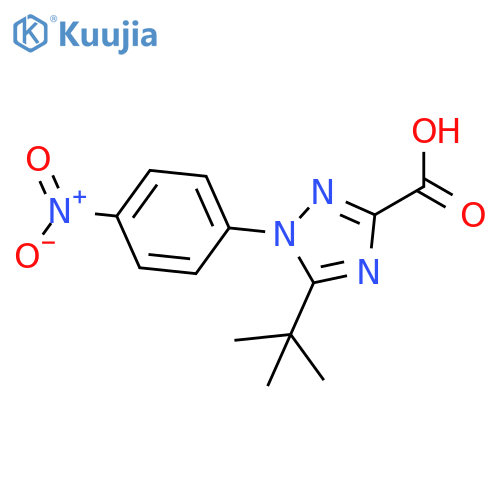 1H-1,2,4-Triazole-3-carboxylic acid, 5-(1,1-dimethylethyl)-1-(4-nitrophenyl)- structure