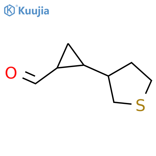 2-(thiolan-3-yl)cyclopropane-1-carbaldehyde structure