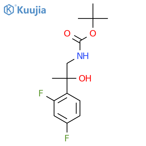 tert-butyl N-[2-(2,4-difluorophenyl)-2-hydroxypropyl]carbamate structure