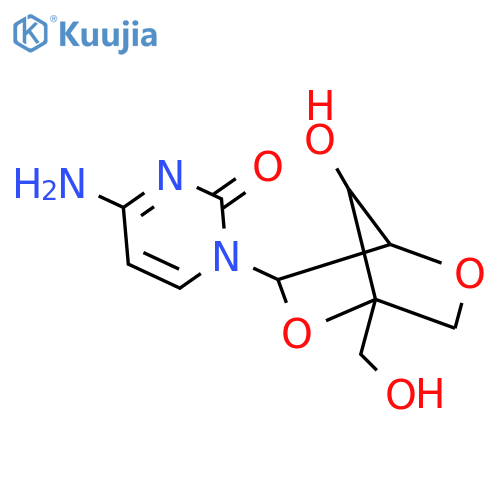 4-Amino-1-[7-hydroxy-1-(hydroxymethyl)-2,5-dioxabicyclo[2.2.1]heptan-3-yl]pyrimidin-2-one structure