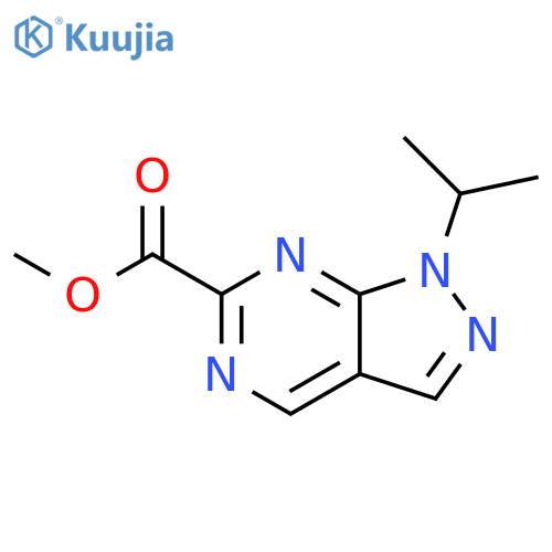 methyl 1-isopropylpyrazolo[3,4-d]pyrimidine-6-carboxylate structure