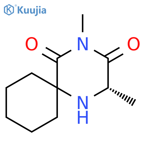 1,4-Diazaspiro[5.5]undecane-3,5-dione, 2,4-dimethyl-, (2S)- structure