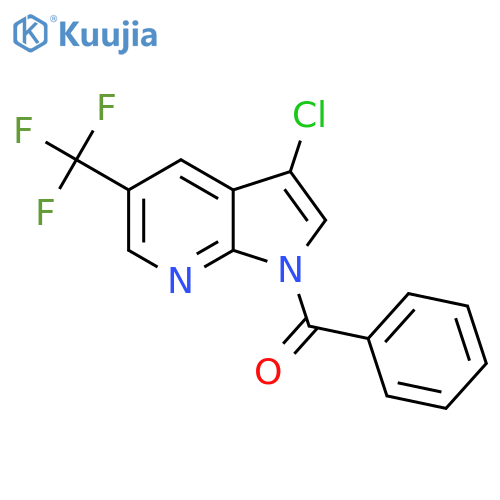 1-benzoyl-3-chloro-5-(trifluoromethyl)-1H-pyrrolo[2,3-b]pyridine structure