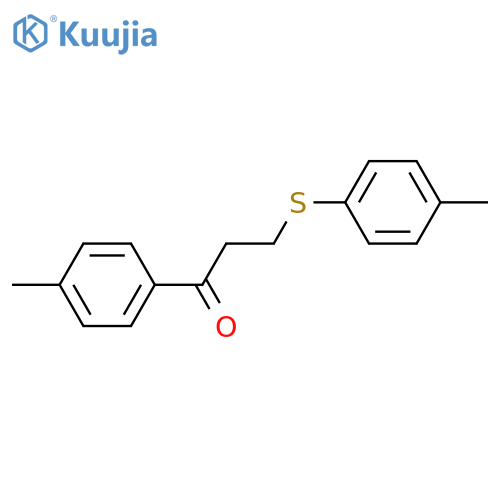 1-(4-methylphenyl)-3-[(4-methylphenyl)sulfanyl]propan-1-one structure