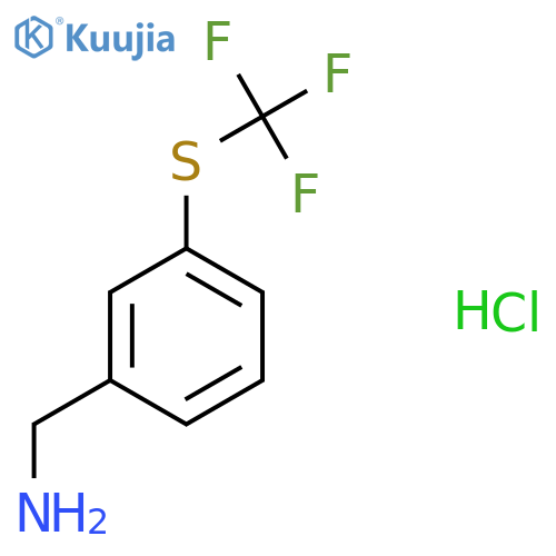 {3-(trifluoromethyl)sulfanylphenyl}methanamine hydrochloride structure