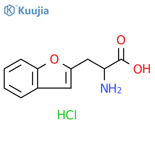 2-amino-3-(1-benzofuran-2-yl)propanoic acid hydrochloride structure