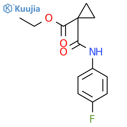 Ethyl 1-((4-fluorophenyl)carbamoyl)cyclopropanecarboxylate structure