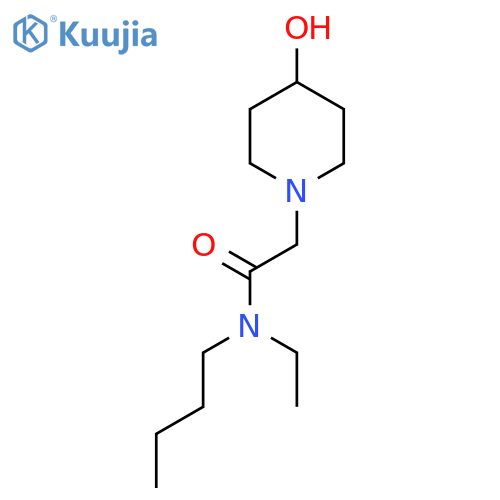 N-Butyl-N-ethyl-2-(4-hydroxypiperidin-1-yl)acetamide structure