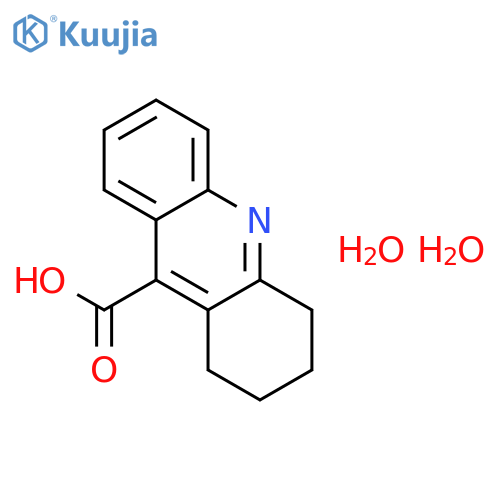 9-Acridinecarboxylicacid, 1,2,3,4-tetrahydro-, hydrate (1:2) structure
