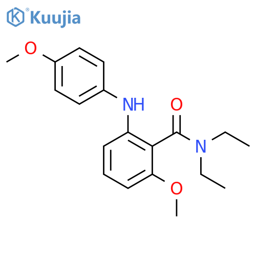 Benzamide, N,N-diethyl-2-methoxy-6-[(4-methoxyphenyl)amino]- structure