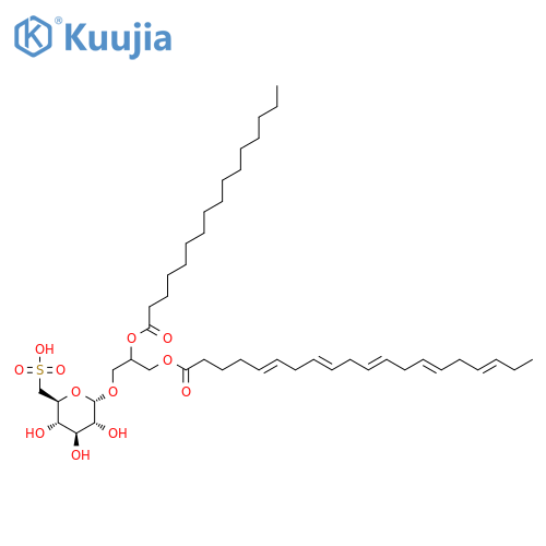 α-D-Glucopyranoside, (2S)-3-[[(5E,8E,11E,14E,17E)-1-oxo-5,8,11,14,17-eicosapentaen-1-yl]oxy]-2-[(1-oxohexadecyl)oxy]propyl 6-deoxy-6-sulfo- structure