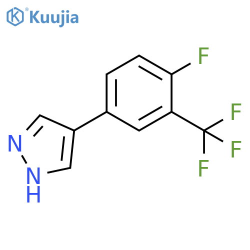 4-4-fluoro-3-(trifluoromethyl)phenyl-1H-pyrazole structure