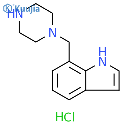 7-[(piperazin-1-yl)methyl]-1H-indole dihydrochloride structure