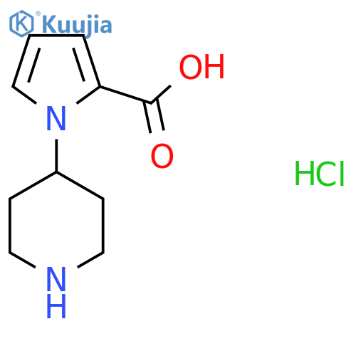 1-(piperidin-4-yl)-1H-pyrrole-2-carboxylic acid hydrochloride structure