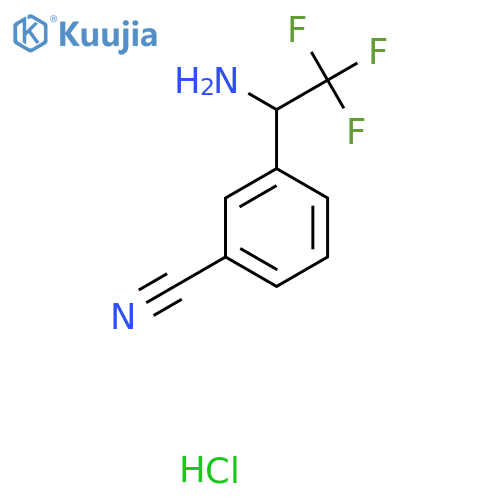 3-(1-Amino-2,2,2-trifluoroethyl)benzonitrile hydrochloride structure