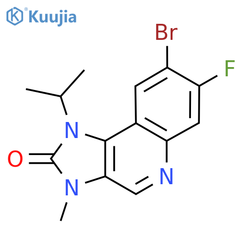 8-bromo-7-fluoro-3-methyl-1-(propan-2-yl)-1H,2H,3H-imidazo4,5-cquinolin-2-one structure