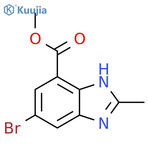 Methyl 5-bromo-2-methyl-1H-benzo[d]imidazole-7-carboxylate structure