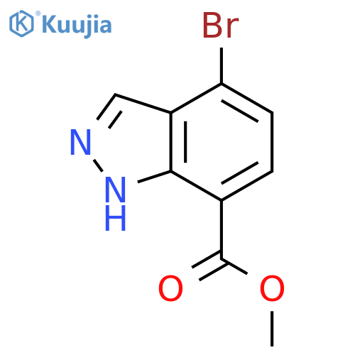 1H-Indazole-7-carboxylic acid, 4-bromo-, methyl ester structure