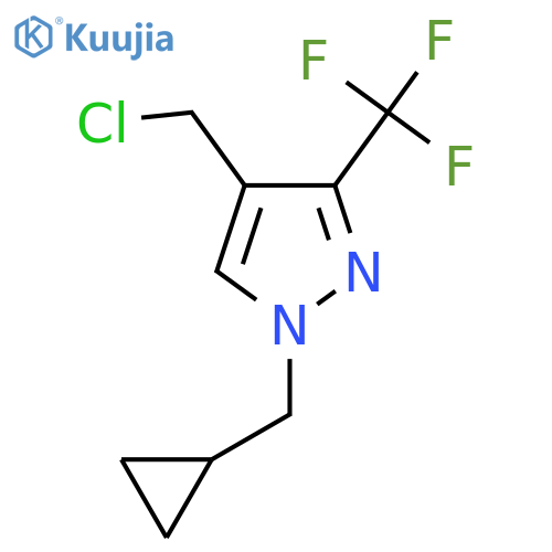 4-(chloromethyl)-1-(cyclopropylmethyl)-3-(trifluoromethyl)-1H-pyrazole structure