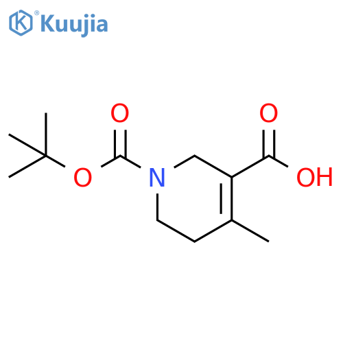 1-(tert-butoxy)carbonyl-4-methyl-1,2,5,6-tetrahydropyridine-3-carboxylic acid structure