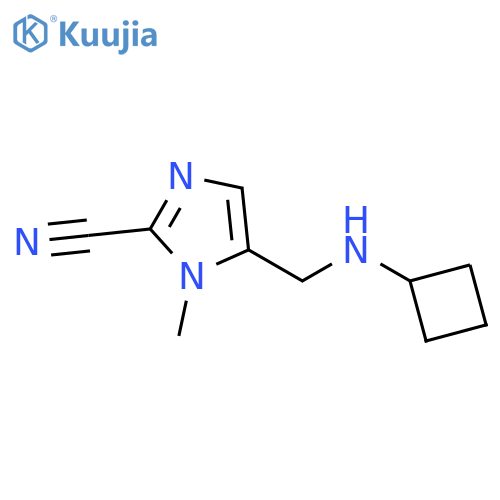 1H-Imidazole-2-carbonitrile, 5-[(cyclobutylamino)methyl]-1-methyl- structure