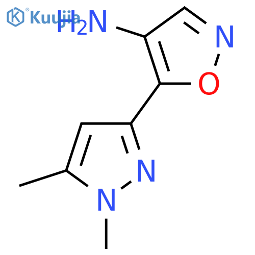 5-(1,5-dimethyl-1H-pyrazol-3-yl)-1,2-oxazol-4-amine structure
